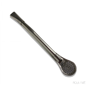 Paille filtrante en acier inoxydable de 17 cm et 21 g con filtre cuillère