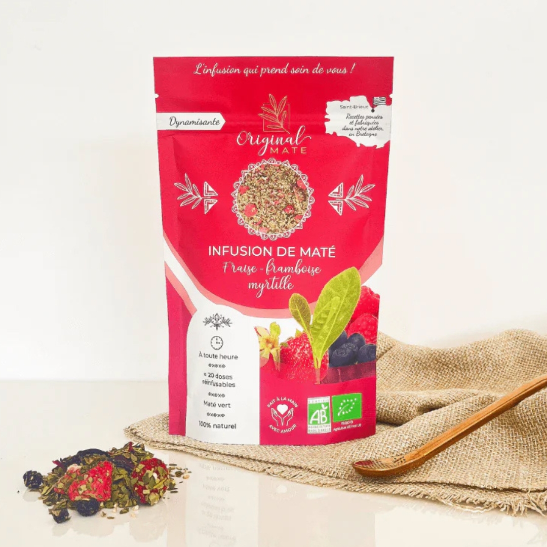 Yerba Maté Fraise-Framboise-Myrtille Original Maté paquet