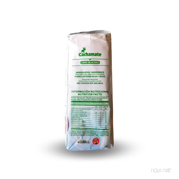 paquet yerba maté coco 500g cachamate côté