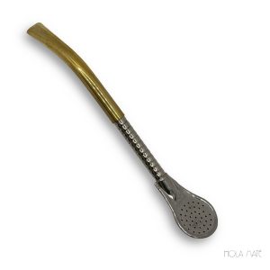 Bombilla "Wavy" Pico Loro Dorado filtre cuchara inoxidable argentine