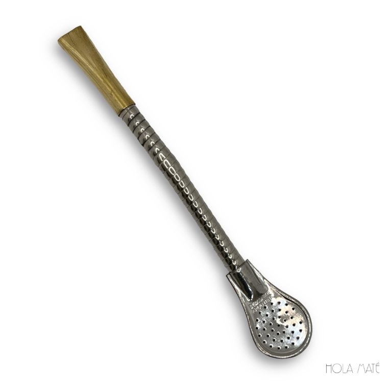Bombilla "Wavy" Pico Dorado filtre cuchara inoxidable argentine