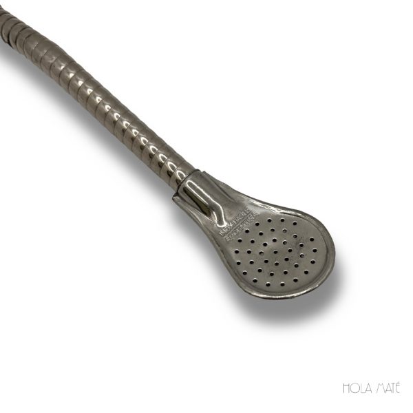 Bombilla "Wavy" Pico Dorado filtre cuchara inoxidable argentine