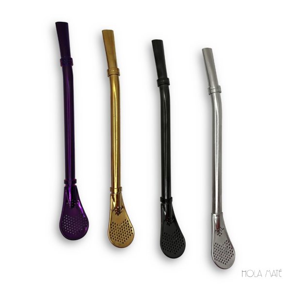 Bombilla Starter Couleurs filtre cuchara inoxidable argentine