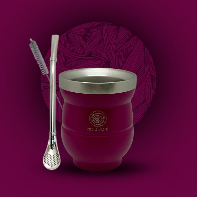 Maté Calebasse Nomade mauve/violet inox