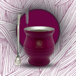 Kit Maté Calebasse Comodo mauve/violet inox