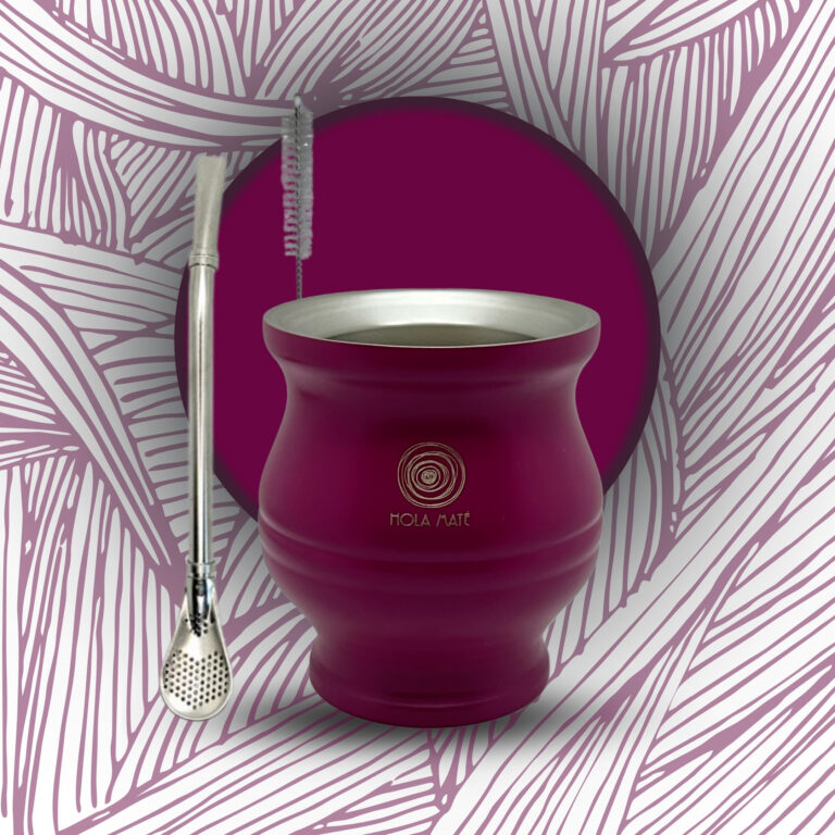 Kit Maté Calebasse Comodo mauve/violet inox
