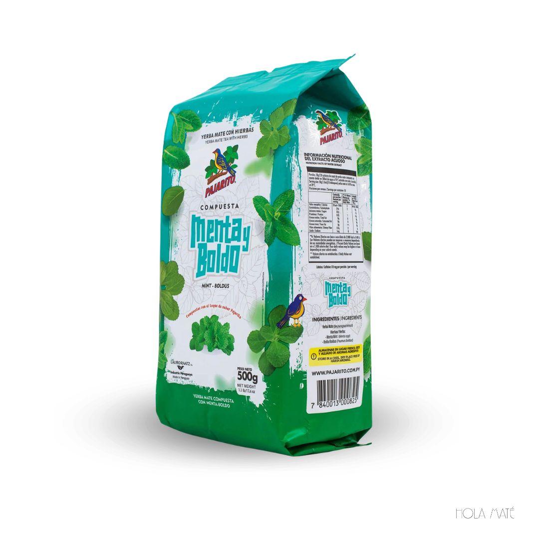Pajarito Menta y boldo photo paquet tereré frais yerba 500g