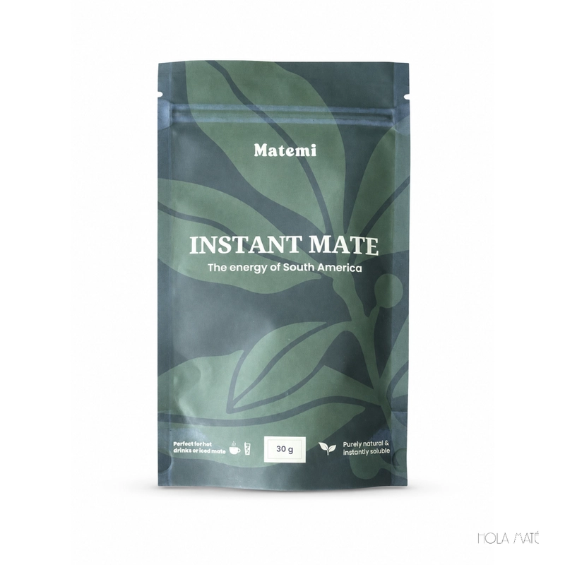 maté instantané, mate instantané, instant mate, yerba maté instantané, yerba mate instantané, maté soluble, mate soluble, yerba maté soluble, yerba mate soluble, extrait de maté, extrait de yerba maté, maté pur, mate pur, maté naturel, mate naturel, maté sans additifs, yerba maté sans additifs, boisson énergisante naturelle, énergie naturelle, alternative au café, boisson chaude, boisson froide, maté chaud, maté glacé, iced mate, boisson soluble, poudre de maté, maté en poudre, boisson instantanée, maté 30g, Matemi, instant mate Matemi, maté d’Amérique du Sud, yerba maté Argentine, boisson naturelle, boisson végétale, préparation rapide, maté facile à préparer