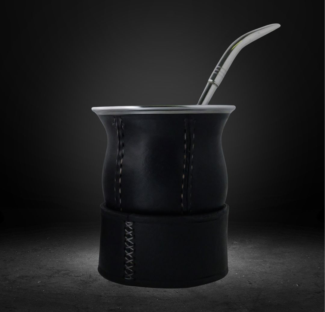 Mate camionero posa mate cuir artisanal bombilla Hola Maté